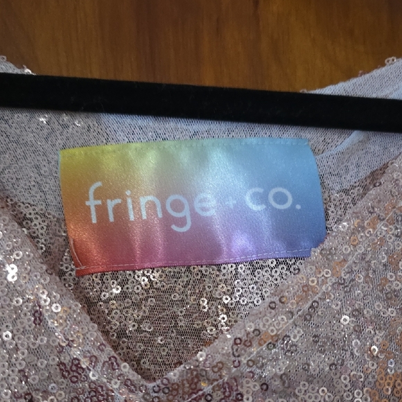 Fringe + Co Sparkling Rose Sequin Half Caftan - Picture 2 of 4